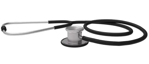 Medische Stethoscoop Geïsoleerd Witte Achtergrond — Stockfoto
