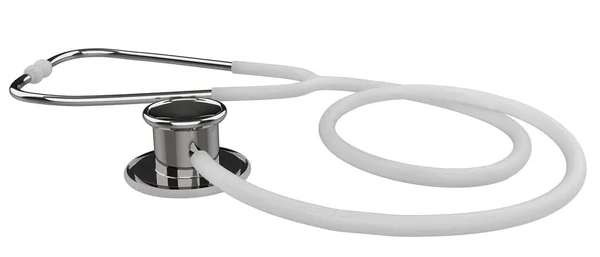 Medische Stethoscoop Geïsoleerd Witte Achtergrond — Stockfoto