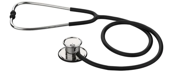 Medicinsk Stetoskop Isolerad Vit Bakgrund — Stockfoto