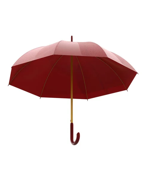 Ilustrace Otevřeného Deštníku Izolovaného Bílém Pozadí — Stock fotografie