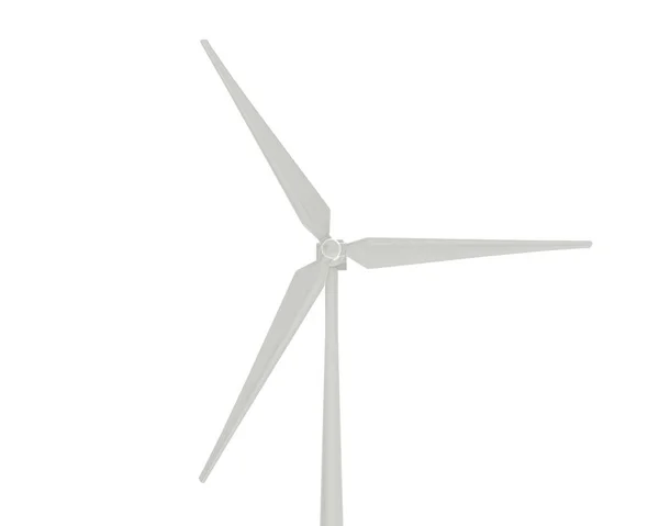 Ветряная Мельница Белом Фоне — стоковое фото
