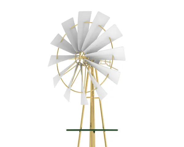 Ветряная Мельница Белом Фоне — стоковое фото