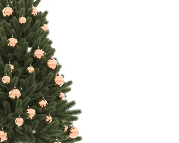 Рождественская Елка Белом Фоне — стоковое фото