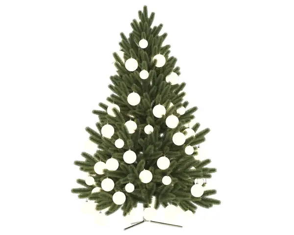 Beyaz Arkaplanda Izole Edilmiş Noel Ağacı — Stok fotoğraf