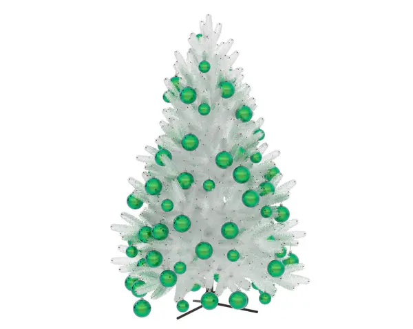 Χριστουγεννιάτικο Δέντρο Απομονωμένο Λευκό Φόντο — Φωτογραφία Αρχείου