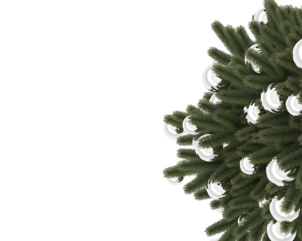 Árbol Navidad Aislado Sobre Fondo Blanco —  Fotos de Stock