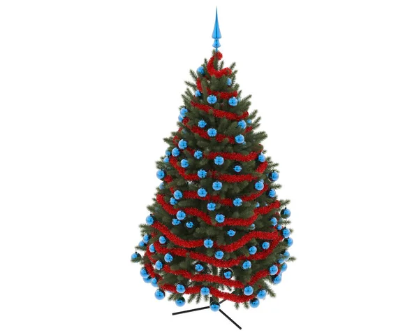 Christmas Tree Isolated White Background — Stock Photo, Image