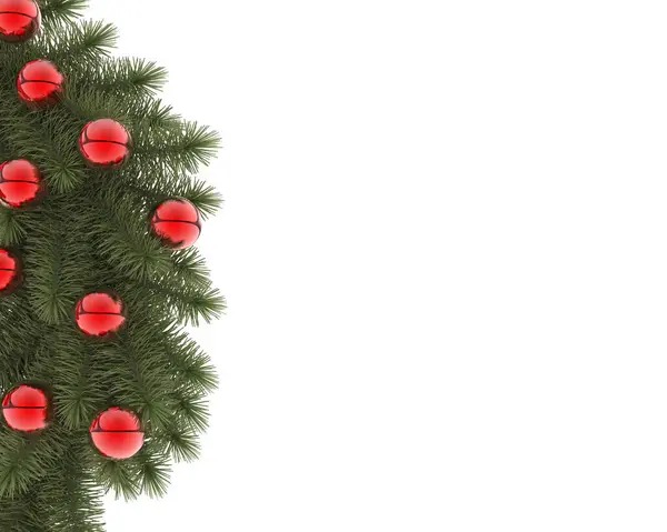 白で隔離されるクリスマス ツリーの装飾 — ストック写真