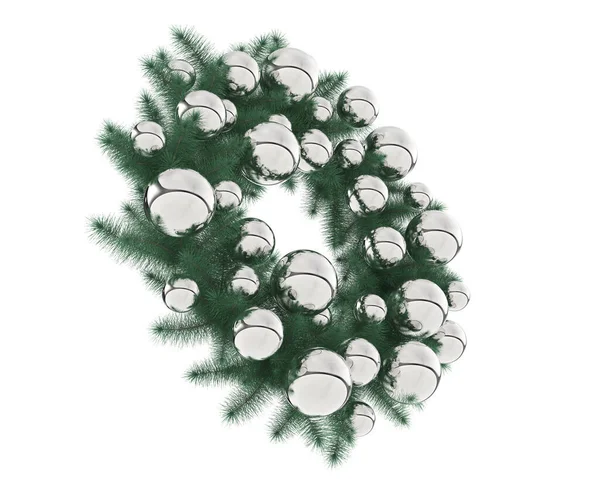 Beyaz Arkaplanda Izole Edilmiş Noel Topları — Stok fotoğraf