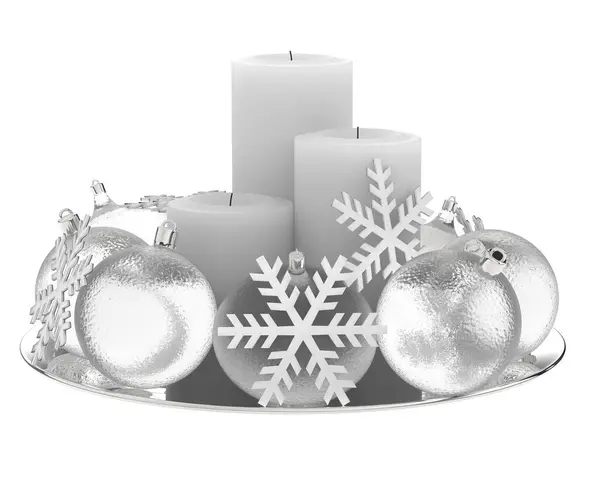 Decoración Navidad Aislada Blanco — Foto de Stock