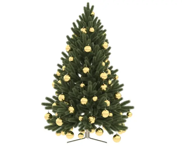 Christmas Tree Isolated White Background — Stock Photo, Image