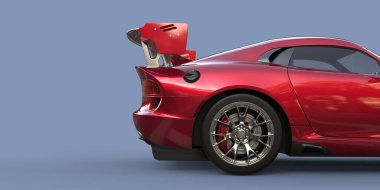 Spor araba arka planda izole edildi. 3d görüntüleme - illüstrasyon 