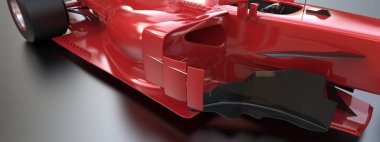 Spor araba arka planda izole edildi. 3d görüntüleme - illüstrasyon 