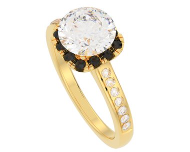 Üç boyutlu değerli yüzük.