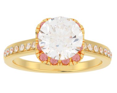 Üç boyutlu değerli yüzük.