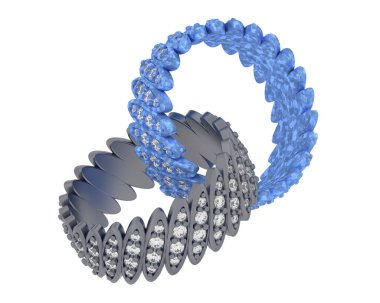 Üç boyutlu değerli yüzük.