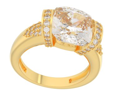 Üç boyutlu değerli yüzük.