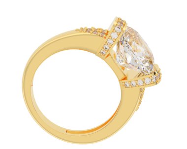 Üç boyutlu değerli yüzük.