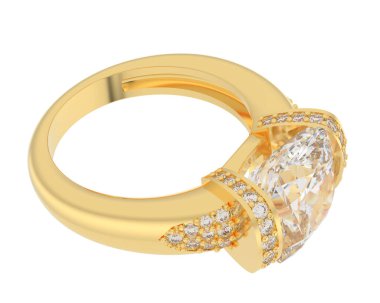 Üç boyutlu değerli yüzük.