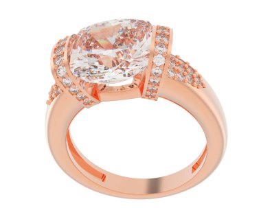 Üç boyutlu değerli yüzük.