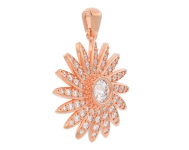 Elmas kolye beyaz üzerine izole