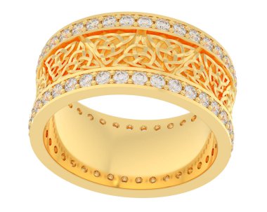 Üç boyutlu değerli yüzük.