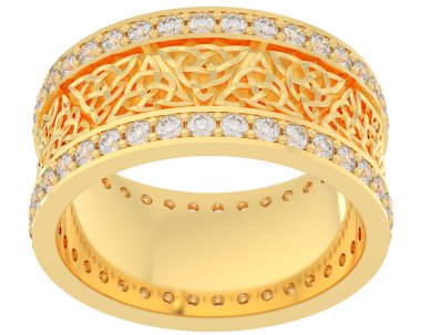 Üç boyutlu değerli yüzük.