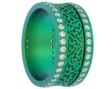 Üç boyutlu değerli yüzük.