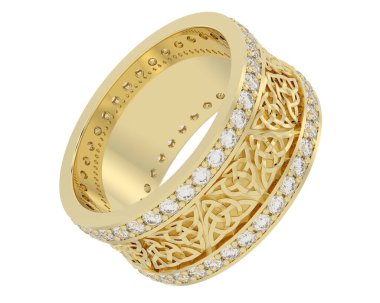 Üç boyutlu değerli yüzük.