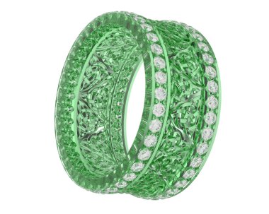 Üç boyutlu değerli yüzük.