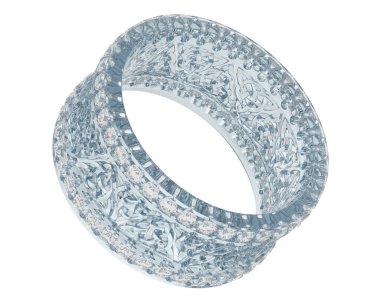 Üç boyutlu değerli yüzük.