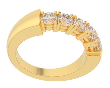 Üç boyutlu değerli yüzük.