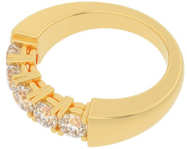 Üç boyutlu değerli yüzük.