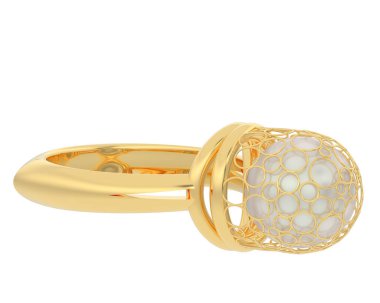 Çok güzel dekoratif değerli bir mücevherin üç boyutlu resmi.