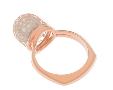 Çok güzel dekoratif değerli bir mücevherin üç boyutlu resmi.