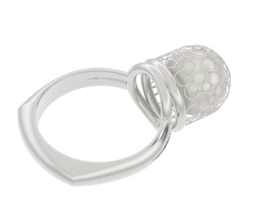 Çok güzel dekoratif değerli bir mücevherin üç boyutlu resmi.