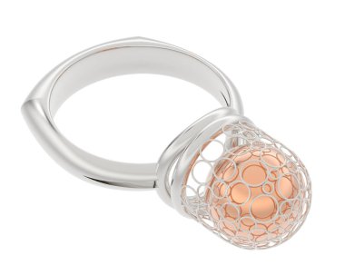 Çok güzel dekoratif değerli bir mücevherin üç boyutlu resmi.