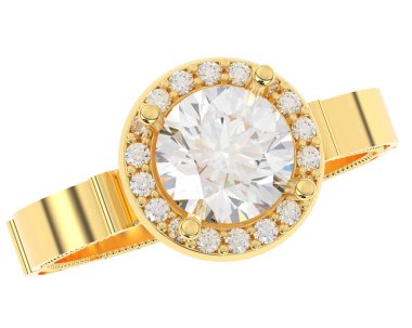 Çok güzel dekoratif değerli bir mücevherin üç boyutlu resmi.