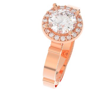 Çok güzel dekoratif değerli bir mücevherin üç boyutlu resmi.