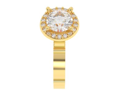 Çok güzel dekoratif değerli bir mücevherin üç boyutlu resmi.