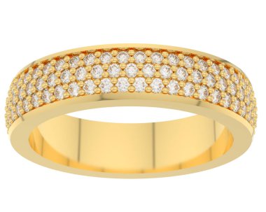 Beyaz arkaplanda izole edilmiş değerli halka     