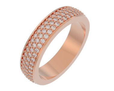 Beyaz arkaplanda izole edilmiş değerli halka     