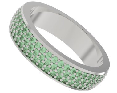 Beyaz arkaplanda izole edilmiş değerli halka     