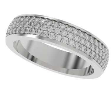 Beyaz arkaplanda izole edilmiş değerli halka     