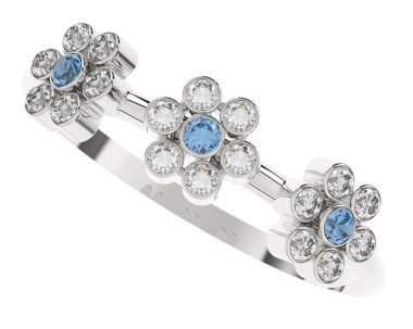 Beyaz arkaplanda izole edilmiş değerli halka     