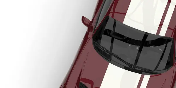 白い背景に車の3Dレンダリング — ストック写真