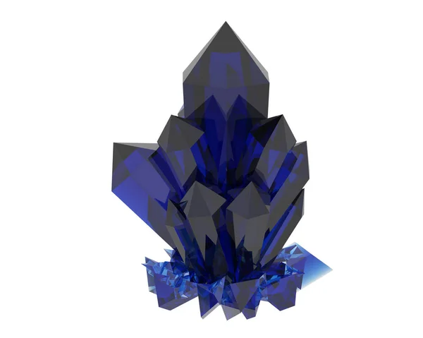 Kristallglaskristall Mit Blauen Kristallen — Stockfoto