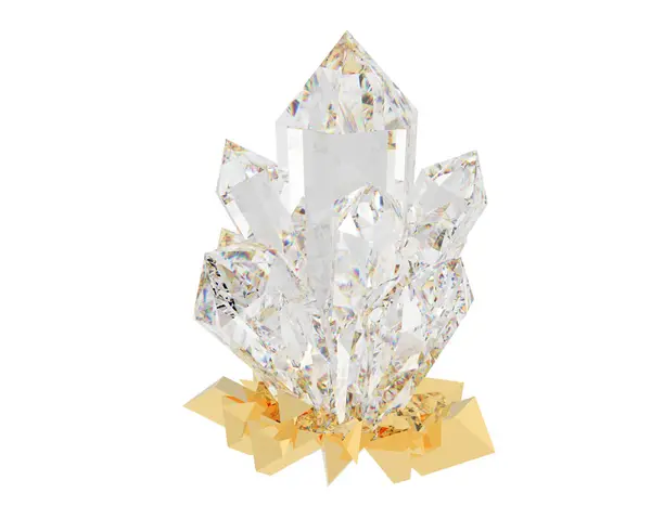 Diamante Isolado Sobre Fundo Branco — Fotografia de Stock