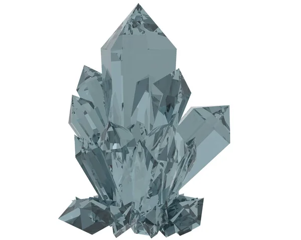 Kristall Aus Kristall Rendering — Stockfoto