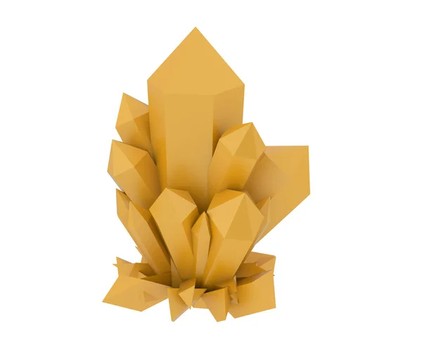 Papel Origami Ouro Isolado Fundo Branco — Fotografia de Stock